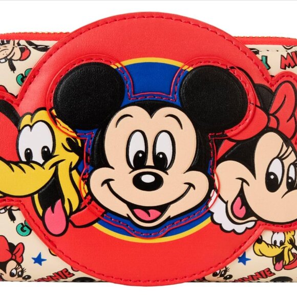 NWT Loungefly Disney Mickey and Friends Classic Zip Around Wallet - Picture 2 of 3